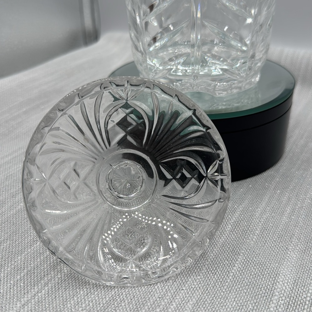 Fifth Avenue 24% Lead Crystal 6" Portico Jelly Jar With Lid Candy Dish Vintage - Picture 4 of 7